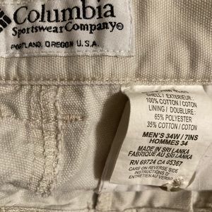 Mens Columbia Shorts Size 34x7
